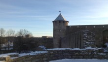 крепость Иваногрод зимой